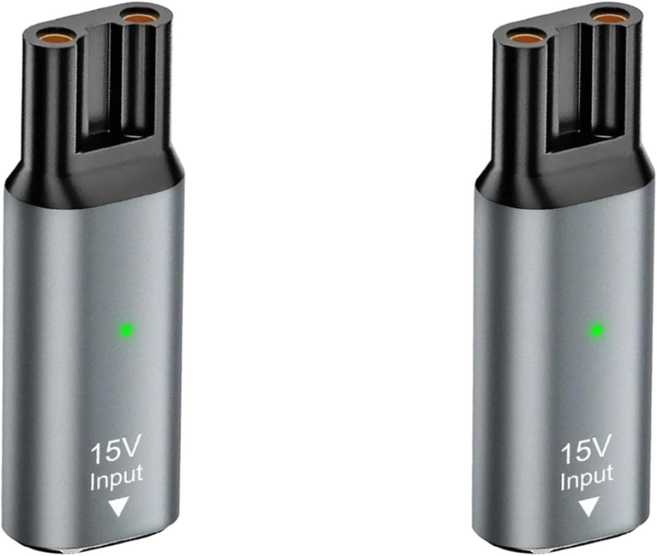 [1+1] C타입 필립스 전기면도기 호환 충전기 전기종 호환, 15V (2개)