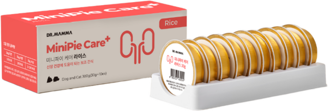 [공식몰]닥터맘마 미니파이 케어 강아지 고양이 처방 습식 캔 간식 30gx10캔, 300g, 1개, 라이스(신장)