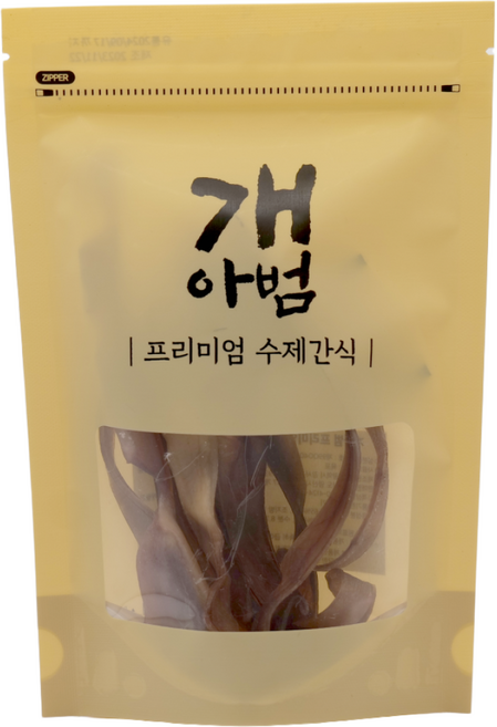 개아범 화학제 방부제없는 프리미엄 건강 강아지 수제간식, 1개, 70g, 돼지귀 슬라이스