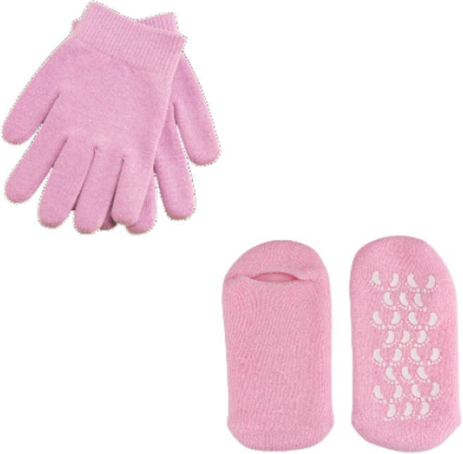 페이스바디 미용보습 굳은살 젤 장갑 + 풋팩 세트 핑크, 1세트, 500g