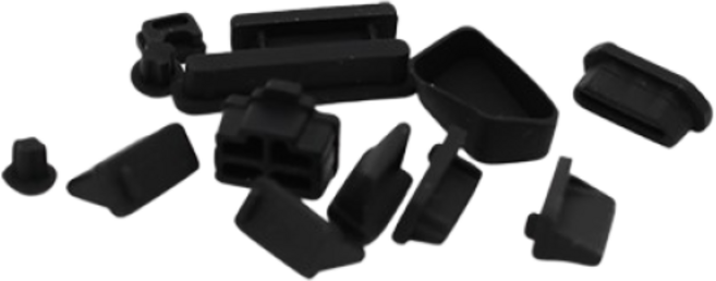 노트북 먼지마개 PC 포트 USB 보호캡 13개입, 레드