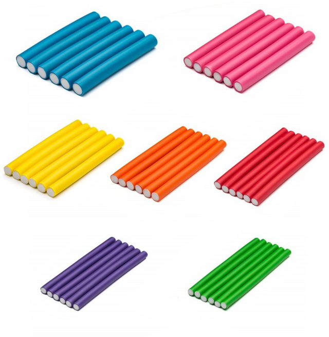 에스떼오뜨젠 히피물결펌 셀프 뿌리 볼륨펌 헤어롤 메이커 7종 x 6p + 파우치 세트, 혼합색상, 1세트