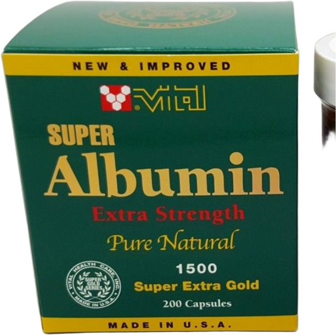 Vital 슈퍼 알부민 1500mg 200캡슐 2병, 200정, 2개