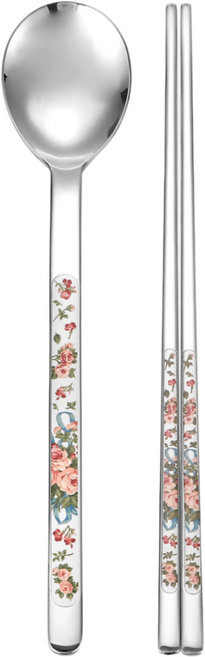 국내생산 삼미 젠 스텐 세라믹 수저세트, 1세트, 1P, 혼합