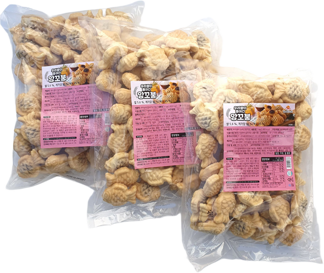 새마원 반쿡 우리쌀 미니붕어빵 (단팥), 3개, 1kg