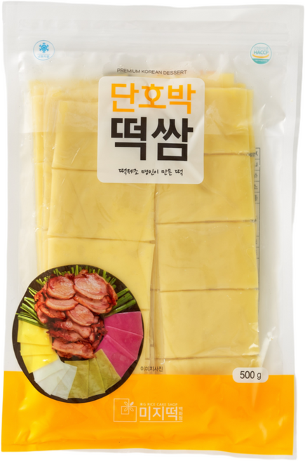 [미지] 단호박떡쌈 국내산쌀가루, 1개, 500g