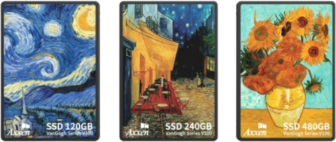 액센 V100 SSD 2.5 SATA3 Van Gogh Series 120GB~1TB, 128GB