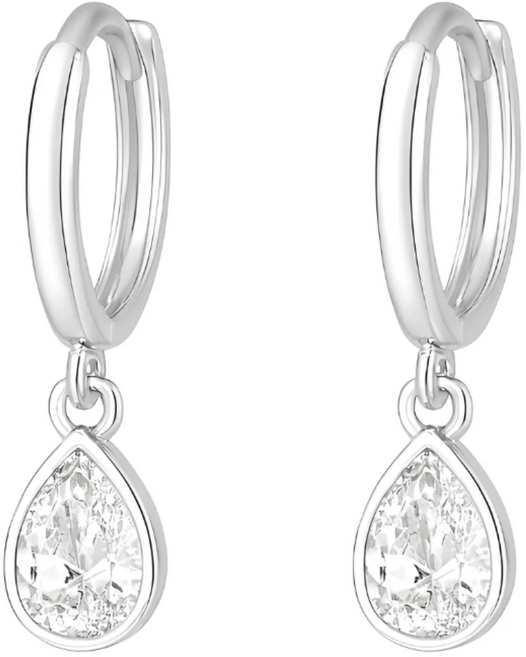 [코코쉬] 실버925 18k 원터치 물방울 링 귀걸이 한쌍 (2개)