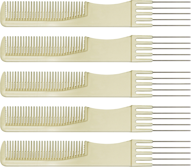 가르미르 세라믹 카본 업스타일 작품빗 오발빗 포크빗 5컬러 1세트 / 국내생산, 5개, 아이보리