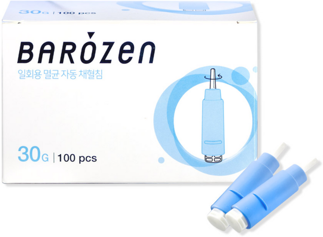 바로잰 멸균 일회용 자동 채혈침, 1개, 100개입