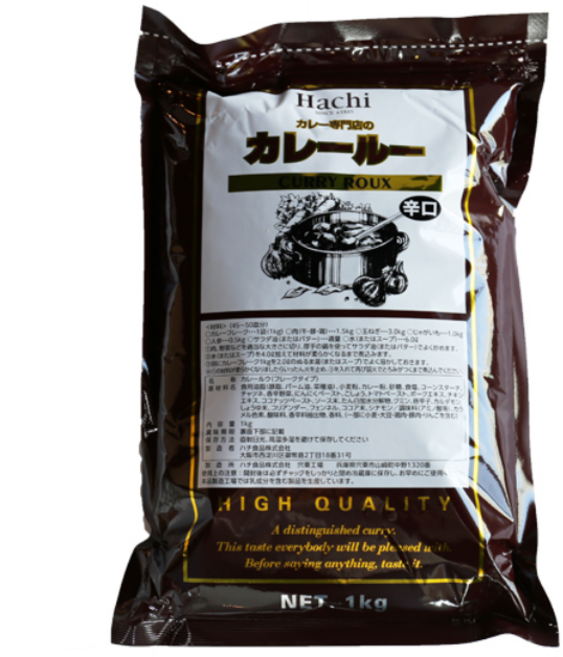 하치 카레루 - 일본 하찌 카레가루 약간 매운맛 하치 커리파우더 분말 카레분 스프카레 드라이 카레, 1개, 1kg