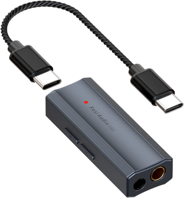 Fosi Audio DS2 휴대용 DAC 헤드폰 앰프 C타입 버전, 회색