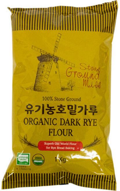 유기농 호밀가루, 1kg, 3개