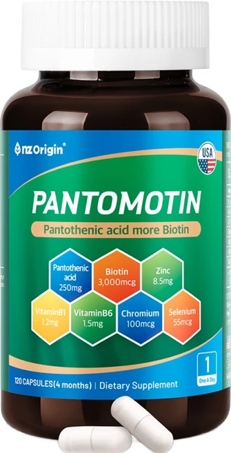 엔젯오리진 프리미엄 비오틴 판토텐산 120캡슐 1박스 4개월 풍성한 자신감 비타민 B5 B7 B1 B6 아연 크롬 셀렌 biotin pantothenic acid 효능 효과 추천, 1개, 120정 - 쿠팡