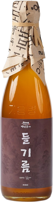 백년본가 저온압착 고소한 통 들깨 옛날 방앗간 들기름, 1개, 350ml