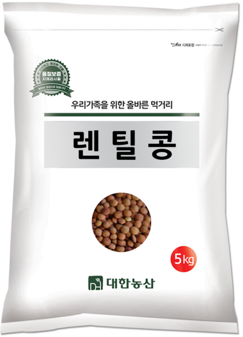 대한농산 브라운 렌틸콩, 5kg, 1개