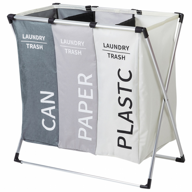 할메이드 가정용 사무실 스탠드 쓰레기 재활용 대용량 분리수거함 2단 3단, 1개