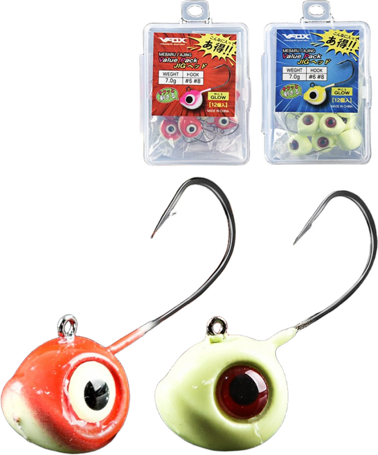 지그헤드 벌크 덕용 월하미인 볼락 전갱이 아징 풀치 쏘가리 꺽지 20개입, 레드야광헤드(300), 1개