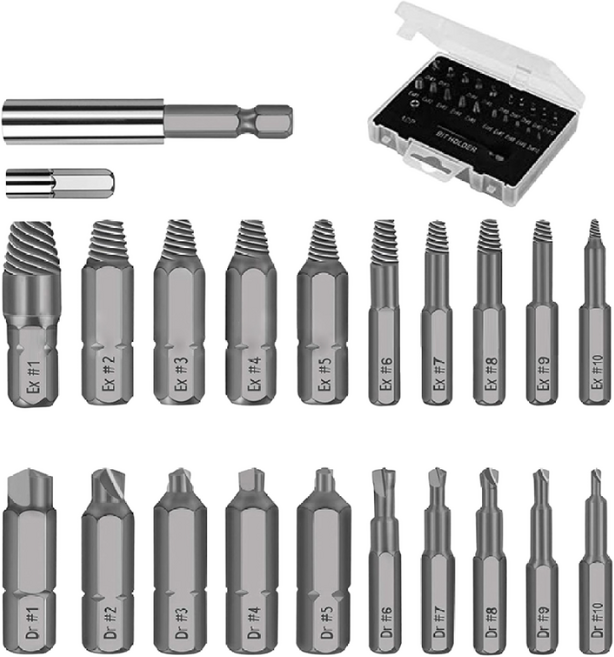 베어툴 볼트 리무버 히다리탭 반대탭 22종세트, 1세트