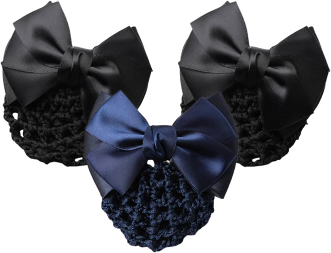 머리망 대형 헤어핀 망 리본 헤어망 머리핀 망핀 1 세트