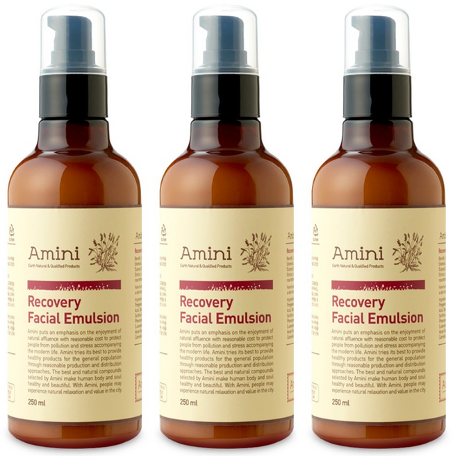 아미니 리커버리 페이셜 에멀젼, 250ml, 3개