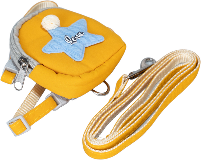 반려견 집사 반려동물 조끼 리드줄 산책줄 가방 반려동물가방 4가지색상, 1개, 옐로우