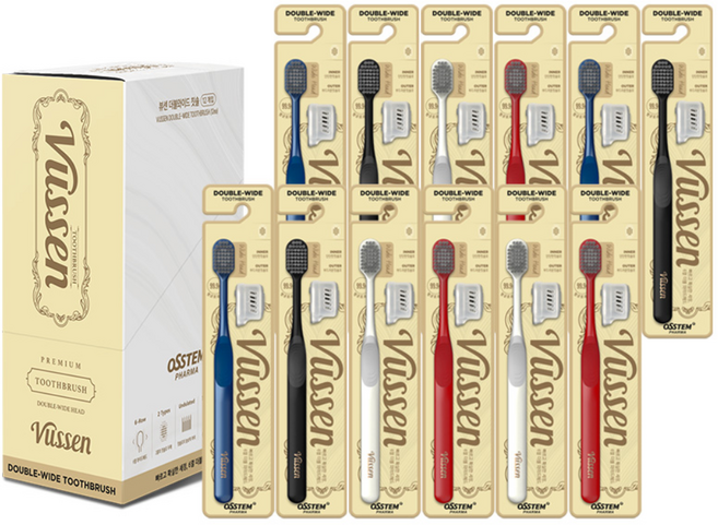뷰센 더블와이드 칫솔, 12개입, 1개