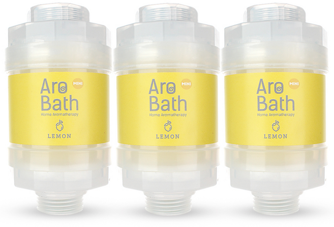 듀벨 아로바스 미니 비타민 샤워필터, 3개, 레몬향