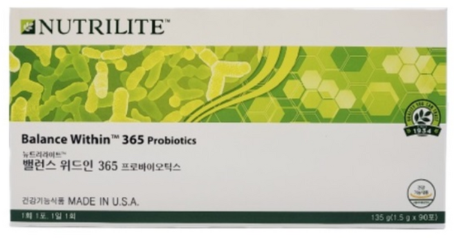 뉴트리라이트 밸런스 위드인 365 프로바이오틱스 유산균, 135g, 180개