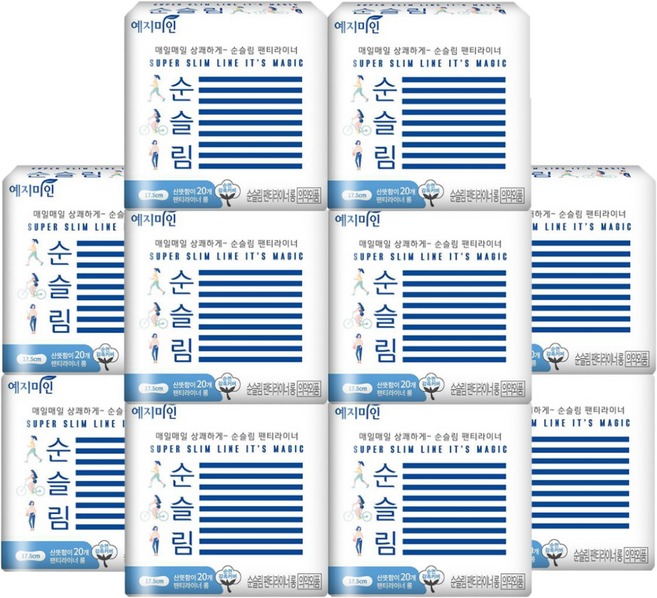 예지미인 순슬림 라이너 롱 20P X 10팩, 20매입, 10개