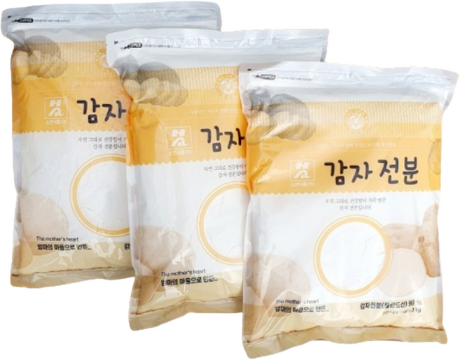 새마원 소연 감자전분 99%(수입) 3kg 업소용 감자가루, 3개