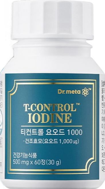 닥터메타 티컨트롤 요오드 1000 / 갑상선 영양제 호르몬 합성 아이오딘 2개월분, 1개, 60정