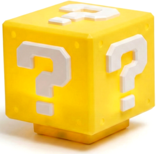 슈퍼마리오 물음표 무드등 캐릭터 수면 취침등 인테리어 소품 선물 효과음 사운드 램프