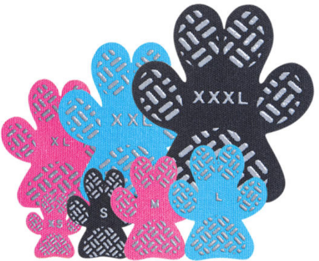 강아지 반려견 발바닥 케어 슬개골보호 미끄럼방지 댕풋 케어패치 4p 3세트+1세트(16p), 블루, 4세트