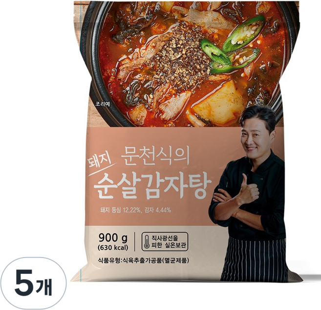 문천식의 가마솥 순살 감자탕, 5개, 900g