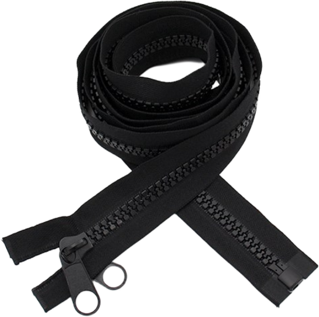 10호 천막용 양면지퍼 오픈형 비슬론 플라스틱지퍼, 1개, 블랙