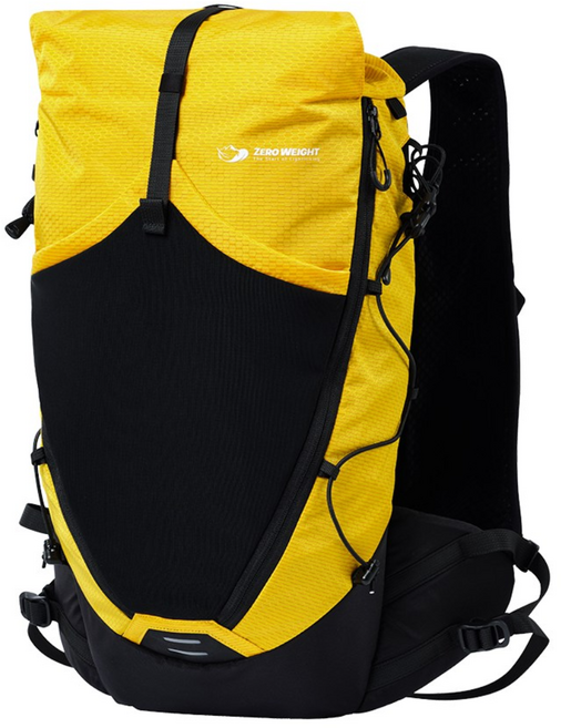 제로웨이트590g 라이트론 등산가방 경량 소형 22L, 옐로우