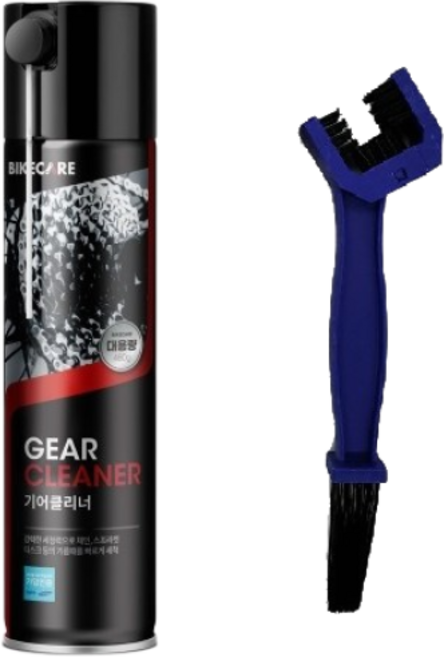 바이크케어 디그리셔 자전거 오토바이 체인 기름때 기어클리너 700ml + 체인청소솔, 1개
