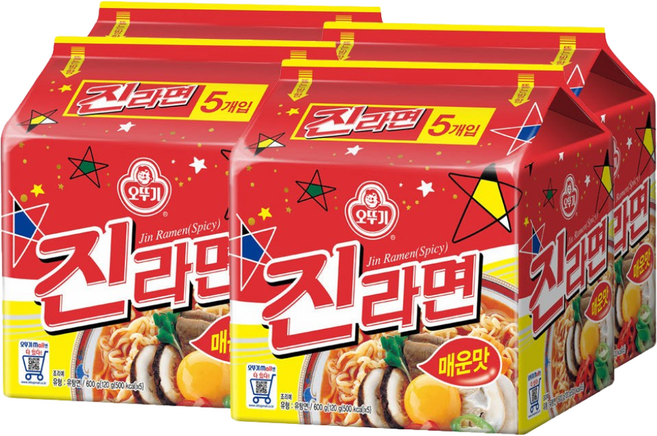 오뚜기 진라면 매운맛 120g, 20개