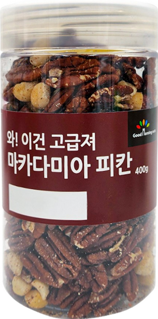 굿모닝너츠 이건 고급져 마카다미아 피칸 1통, 1개, 400g