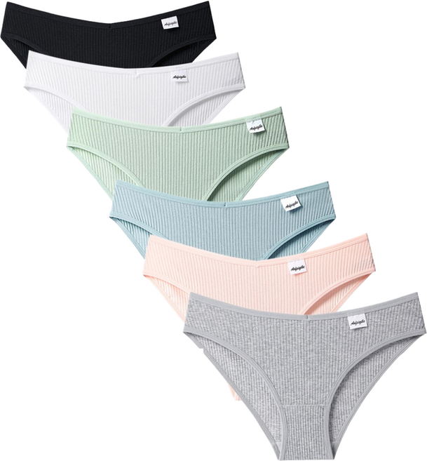 텅카 여성 팬티 순면 100% 하이웨스트 팬티 심리스팬티 6 세트 프리미엄 면