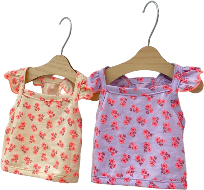 [국내생산]데댕 깜찍 크롭티 강아지 옷 나시 티셔츠(2color/XS-2xl), 아이보리, 1개