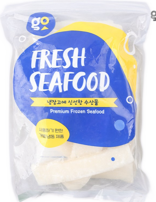 대왕오징어 튀김용 몸채 900G 냉동 무라사키 오징어채 튀김용 짬뽕용, 대왕오징어 튀김용 몸채(칼집o) 900G+드라이, 1개, 900