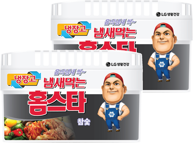 홈스타 냄새먹는 냉장고용 탈취제 참숯 본품, 420g, 2개