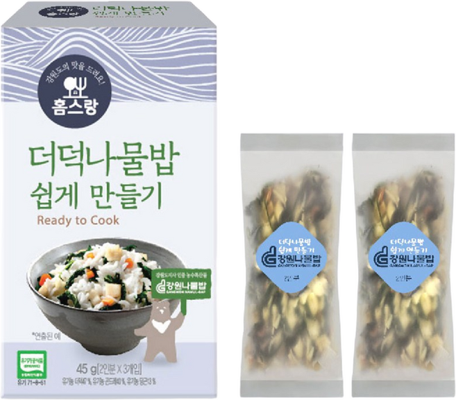 밥지을때 바로넣는 유기농 더덕 곤드레나물 12인분(15gx6봉), 1세트