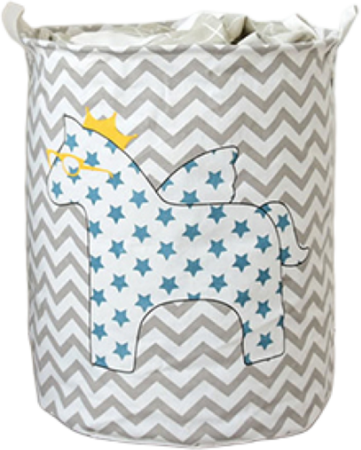 북유럽 원형 패브릭 바구니 60L, 스타