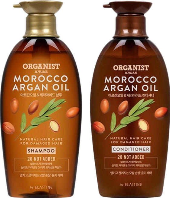 오가니스트 아르간오일 500mlX2개(샴푸1+컨디셔너1) 일반샴푸, 500ml, 1개