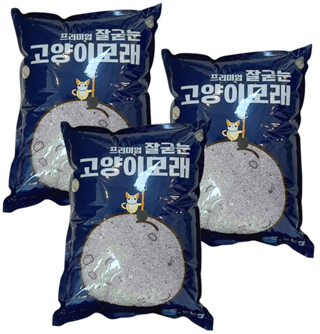 프리미엄 잘굳는 고양이모래 5.8kg 3개 무향 와이오밍모래 벤토나이트모래, 1개