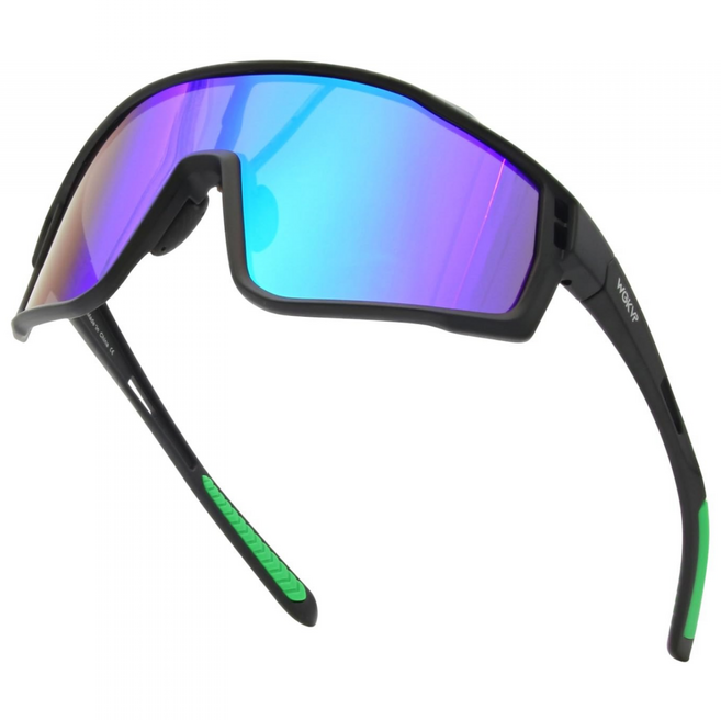 남녀공용 편광 광변색 스포츠선글라스 UV400 전자외선 차단 운전낚시사이클링등산 전용, 1박스, 에메랄드 그린