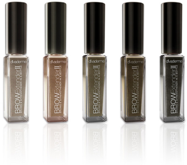 디바덤 아이 브로우 눈썹 펌 마스카라 섬유질 익스텐더, 카푸치노 브라운, 1개